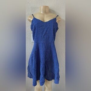 GAP Blue Dress with White Dots polka dots sexy fit flare beach summer boho